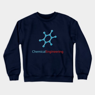 Chemical engineering text with molecule picture Crewneck Sweatshirt